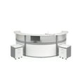 thumbnail image 1 of OFM Triple Marque Plexi Reception Station and 2 Mobile Pedestal File Cabinets in White (PKG-RCPN-12-0003), 1 of 2
