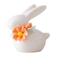 thumbnail image 5 of Stijggn Easter Decorations White Ceramic Rabbit Statue,One Pcs Easter Bunny Figurines Easter Bunny Figurines Decoration for Home Party Office, 5 of 6