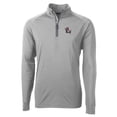 thumbnail image 2 of Men's Cutter & Buck Gray NC State Wolfpack Adapt Eco Knit Stretch Recycled Quarter-Zip Pullover Top, 2 of 3
