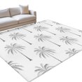 thumbnail image 2 of 5'x7' Area Rugs, Grey Palm Trees Indoor Outdoor Area Rug for Living Room Bedroom, Tropical Summer Beach Botanical Washable Bathroom Rugs Kitchen Floor Carpet Mats Home Decor Aesthetic, 2 of 8