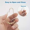 thumbnail image 4 of Shower Curtain Rings,gold Shower Curtain Hooks for Shower Curtain, 4 of 4