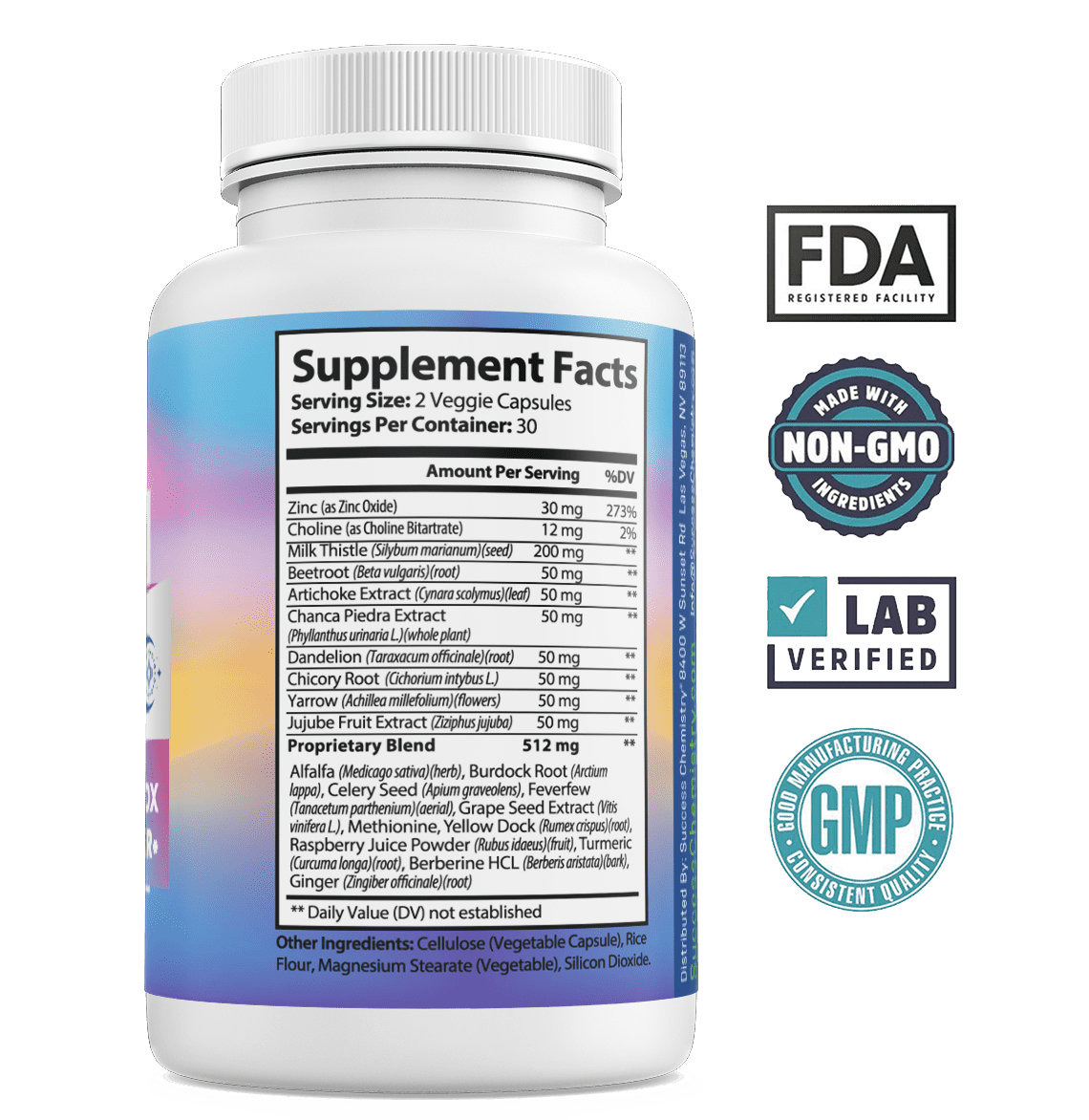 Success Chemistry Liver Cleanse Pills with Milk Thistle - General Health & Wellness Support for Adults - 60 Count