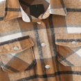 thumbnail image 3 of Womens Plaid Button Down Blouses Coat Thicken Jackets Cardigans Oversize Shirts S, 3 of 6