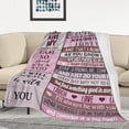 thumbnail image 2 of Yibo Mom Gifts, Birthday Gifts Blanket Flannel Soft and Comfortable Anti-static Bed Sofa Blanket, 2 of 7