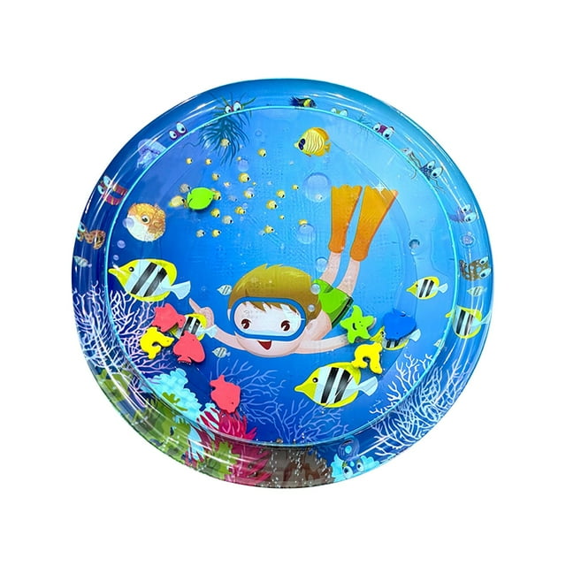 Water Playmat Thickened Water Sensor Play Mat For Cats Water Sensory Playmat With Fish For Pet Play Water Sensor Mat For Kids Water Sensory Pad Water Play