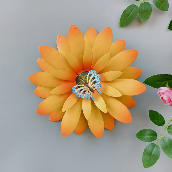 Outdoor Iron Art Flower Home Wall Decor Sunflower Wall Hanging Living Room Background Wall Wall Garden Hanger Holiday Savings Gifts