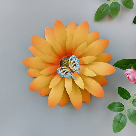 

Outdoor Iron Art Flower Home Wall Decor Sunflower Wall Hanging Living Room Background Wall Wall Garden Hanger