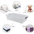 thumbnail image 4 of Esdiplot 3-Pack 40 L Clear Underbed Storage Container, Plastic Containers with Lids and Wheels, Under Bed Storage Bin for Cloths, Bedding, Books, Diapers, Shoes and Duvets, 4 of 8