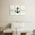 thumbnail image 2 of Elephant Stock Family Anchor Quote Wall Art - Horizontal Multi Panel Canvas - Living Room Wall Decor - Wall Signs Multi Panel - Black And Beige Decor - 33" x 20", 2 of 4