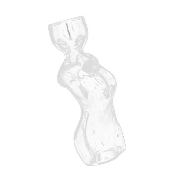 COOLHOOD Female Body Shape Glass Hydroponic Vases For Avocado Root Growing Clear Plant Terrarium Container Creative Desk Decors