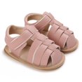 thumbnail image 1 of Sandalias Transpirables De Verano Para Niños Y Niñas , Estilo Simple , Suela Suave Sólida , Zapatos De Al Aire Libre , Interior , Prewalker , 0 A 18 M, 1 of 4