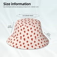 thumbnail image 4 of Vsdgher Hand Drawn Strawberry Print Bucket Hat for Men&Women Bucket Hat Reversible Summer Double-Side-Wear Travel Gardening, Beach, Camping, Hiking, Fishing Cap, 4 of 5