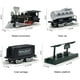 thumbnail image 2 of Juego de tren de vía Retro simulado, juegos de tren eléctrico con luz y sonido, juguete para regalo de Navidad, 2 of 5