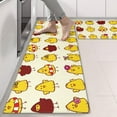 thumbnail image 2 of Kitchen Rugs Sets Of 2,Beige Chicken Yellow Chick Pattern Anti Fatigue Kitchen Mat Rugs Non Slip Washable,Decorative Kitchen Floor Mats for Kitchen,Sink,Laundry,17"X47", 2 of 5