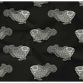 thumbnail image 4 of oneOone Organic Cotton Poplin Twill Fabric Fish Block Printed Craft Fabric BTY 42 Inch Wide, 4 of 4