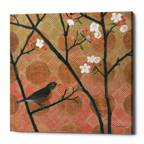 Epic Graffiti 'Cherry Blossoms II' by Kathrine Lovell, Canvas Wall Art, 12"x12"