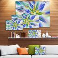 thumbnail image 3 of Dancing Blue Fractal Flower - Impression sur Toile Florale, 3 of 4