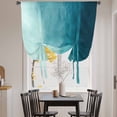 thumbnail image 3 of Blue Teal Ombre Balloon Curtains for Living Room/French Door, Coastal Beach Modern Abstract Art Tie Up Curtains 63 Inch Length Energy Saving Kitchen Curtains Shades for Windows 42"x63", 3 of 8