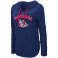 thumbnail image 2 of Women's Colosseum Navy Gonzaga Bulldogs My Lover Lightweight Hooded Long Sleeve T-Shirt, 2 of 3