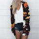 thumbnail image 1 of Prendas y chaquetas informales sin capucha de manga larga para mujer, blusa informal de manga larga con estampado y bolsillo, cárdigan, abrigo holgado de algodón de imitación para mujer, 1 of 6