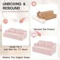 thumbnail image 7 of Homall Cloud Boneless Corduroy Sofa Loveseat Double-seater Couch Lounge Floor Chair for Bedroom,Pink, 7 of 7
