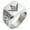 Silver, variant on Stainless Steel Freemasons Masonic Eye of Providence Geometric Pattern Biker Style Polished Ring