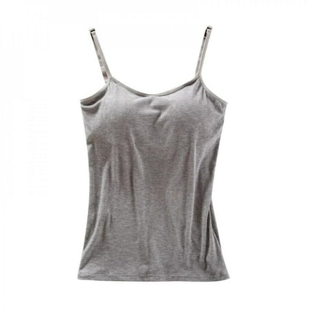

[Clearance!]Women s Padded Bra Adjustable Strap Cami Camisole Vest Casual Crop Tops Vest