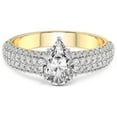 thumbnail image 3 of 5 Carat IGI Certified Pear Shape Lab Grown Diamond Engagement Ring | 14K Yellow Gold | Amira Luxe Secret Double Halo Diamond Ring | FG-VS1-VS2 Quality Friendly Diamonds, 3 of 4