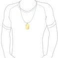 thumbnail image 3 of Bling Jewelry Mens X-Large Men's Military Dog Tag Pendant Necklace Black Gold Silver 24" Chain, 3 of 5