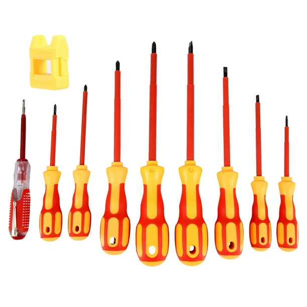 9 Piece 1000V Insulated Electrician Screwdrivers Set with Tips