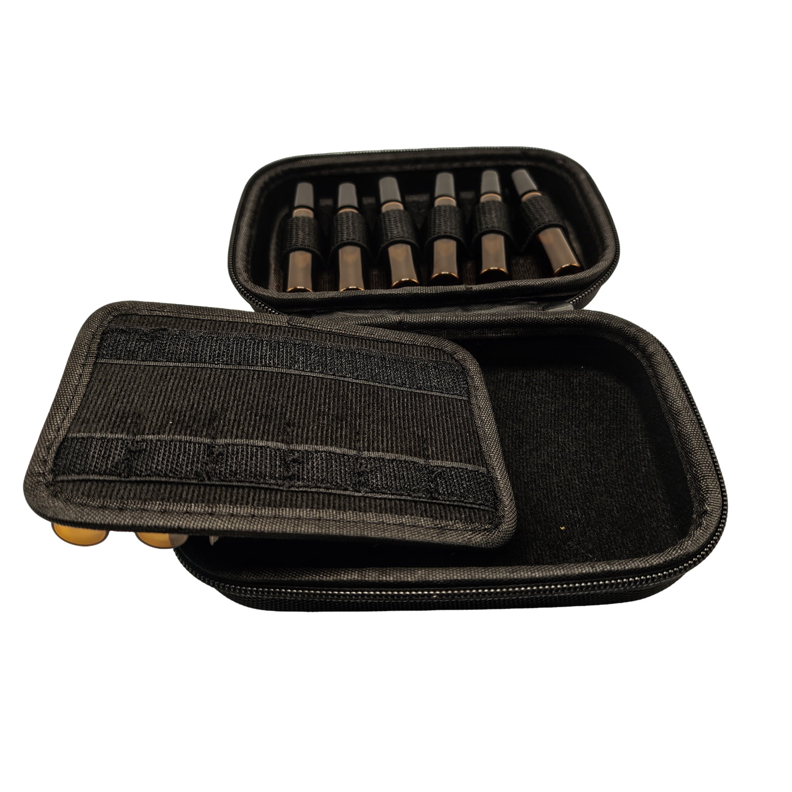 Ncheli Essential Oil Roller Bottle Kit, 12pcs 10ml Amber Glass Roll-On Bottles with Black EVA Hard Case, Funnel, Droppers and Opener Tool, DIY Aromatherapy Travel Set