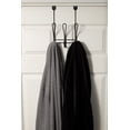 thumbnail image 5 of FantasHome Over the Door Hook Rail, Twist Design with 3 Double Hooks - Black, 5 of 5