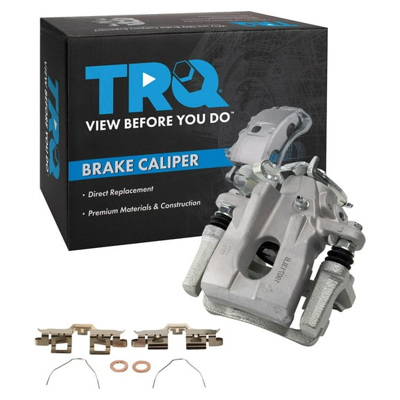 TRQ Rear Left Brake Caliper w/Bracket Drivers Side Compatible with 2008-2015 Scion xB