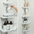 thumbnail image 3 of Bath Bliss Aluminum 4 Tier Corner Shower Organizer in White, 3 of 4