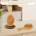 thumbnail image 5 of OPALESQUE 2PCS Bamboo Hair Brush Wood Travel Brush Mini Hairbrush For Women Massage Scalp Natural Paddle Pocket Bamboo Handle Wood Bristle Detangling Brush for Hair Growth for All Hair Types, 5 of 7