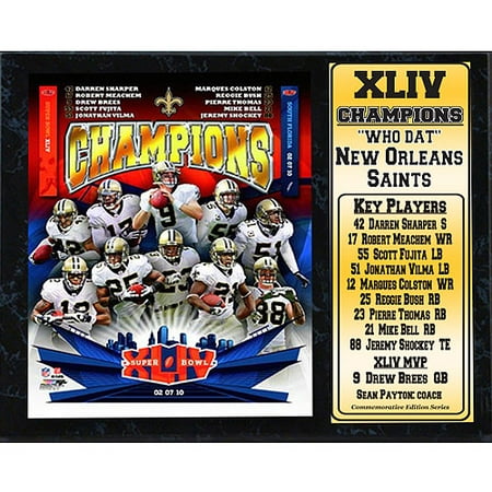 NFL New Orleans Saints Champions Stat Plaque, (Best Site For Nfl Stats)