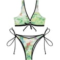 thumbnail image 2 of Dreamtimes Beautiful Watercolor Dragonfly Bikinis Swimsuit Set for Women Swimwear Triangle Bathing Suit Tie String Thong, X-Large, 2 of 7