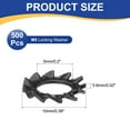 thumbnail image 2 of 500Pack External Tooth Lock Washer M5 Carbon Steel Serrated Locking Washer Black, 2 of 6