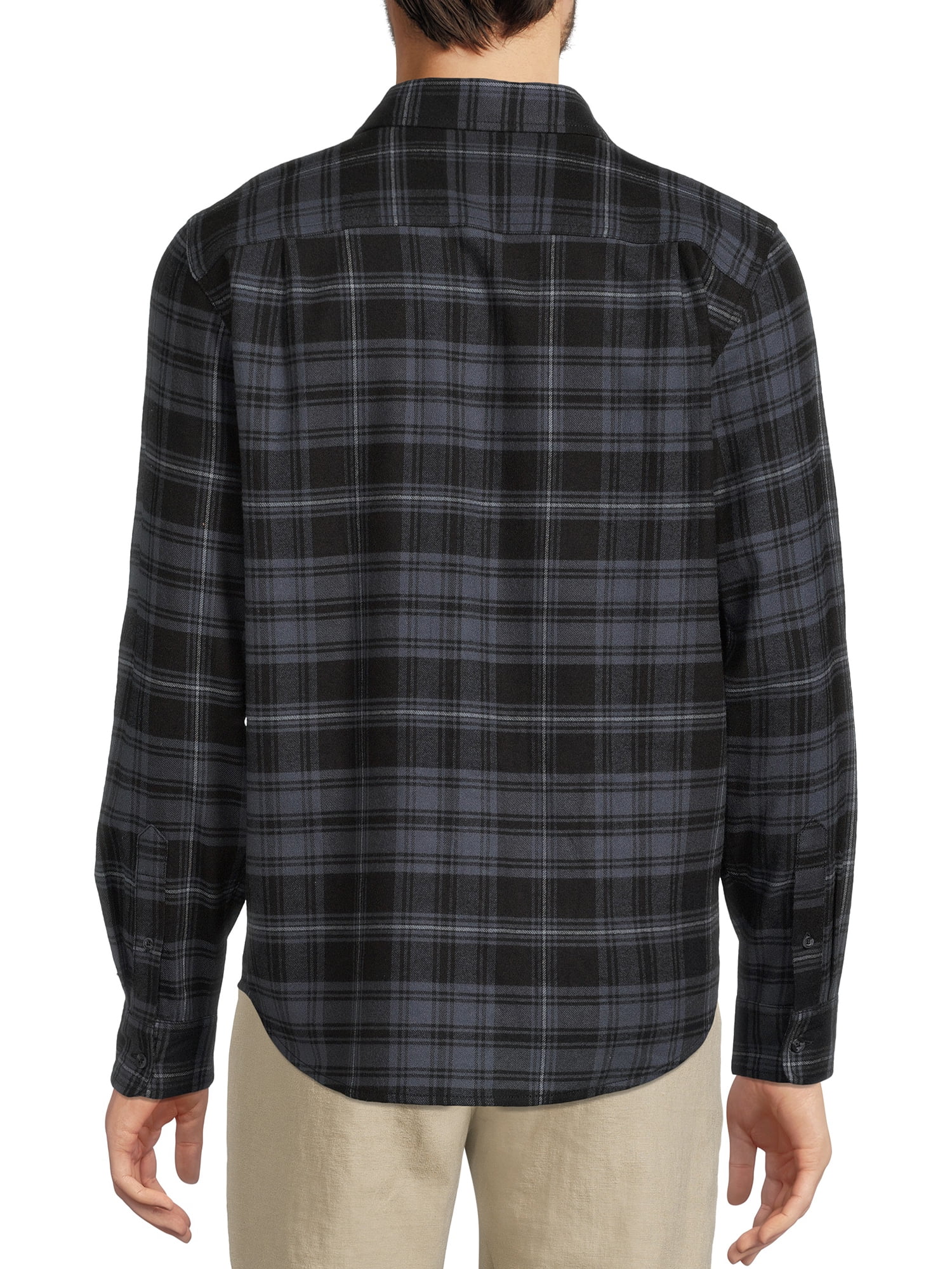 George Men's Long Sleeve Flannel Shirt, up to 5XLT