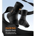 thumbnail image 3 of WHCOOL Ankle Brace Compression Sleeve for Men & Women,Adjustable Support with Figure-8 Stability Straps,Pair,L,Black, 3 of 8