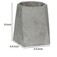 thumbnail image 5 of Benjara BM208218 Large Cement Flower Pot with Flared Base & Octagonal Top - Gray, 5 of 5