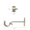 thumbnail image 6 of Elrene Home Fashions Serena Single Curtain Rod with Contemporary Cap Finial, Antique Pewter, 28" x 48", 6 of 8