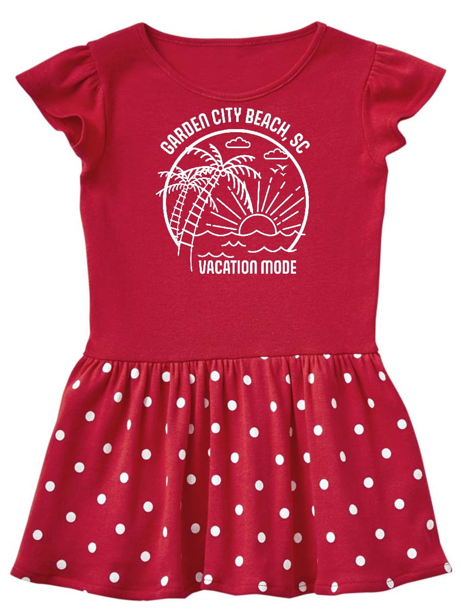 red dress city beach