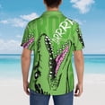 thumbnail image 4 of Sikiie CROCODILE HEAD Print Men's Hawaiian Shirt, Summer Beach Button Pocket Short Sleeve T-Shirt,Small, 4 of 7