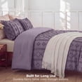 thumbnail image 5 of U by Bedsure King Tufted Boho Comforter Set, 3 Pieces Farmhouse Shabby Chic Embroidery Bed Set, Soft Jacquard Grayish Purple Comforter for All Seasons, 5 of 9