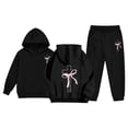 thumbnail image 3 of Kiijoy Toddler Girls 2 Piece Casual Bow Hoodie and Sweatpants Outfits, Sizes 3-13, 3 of 4