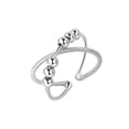 thumbnail image 5 of Women's Fashion Simple Flexible Rotating Simple Double-layer Cross Ring, 5 of 5