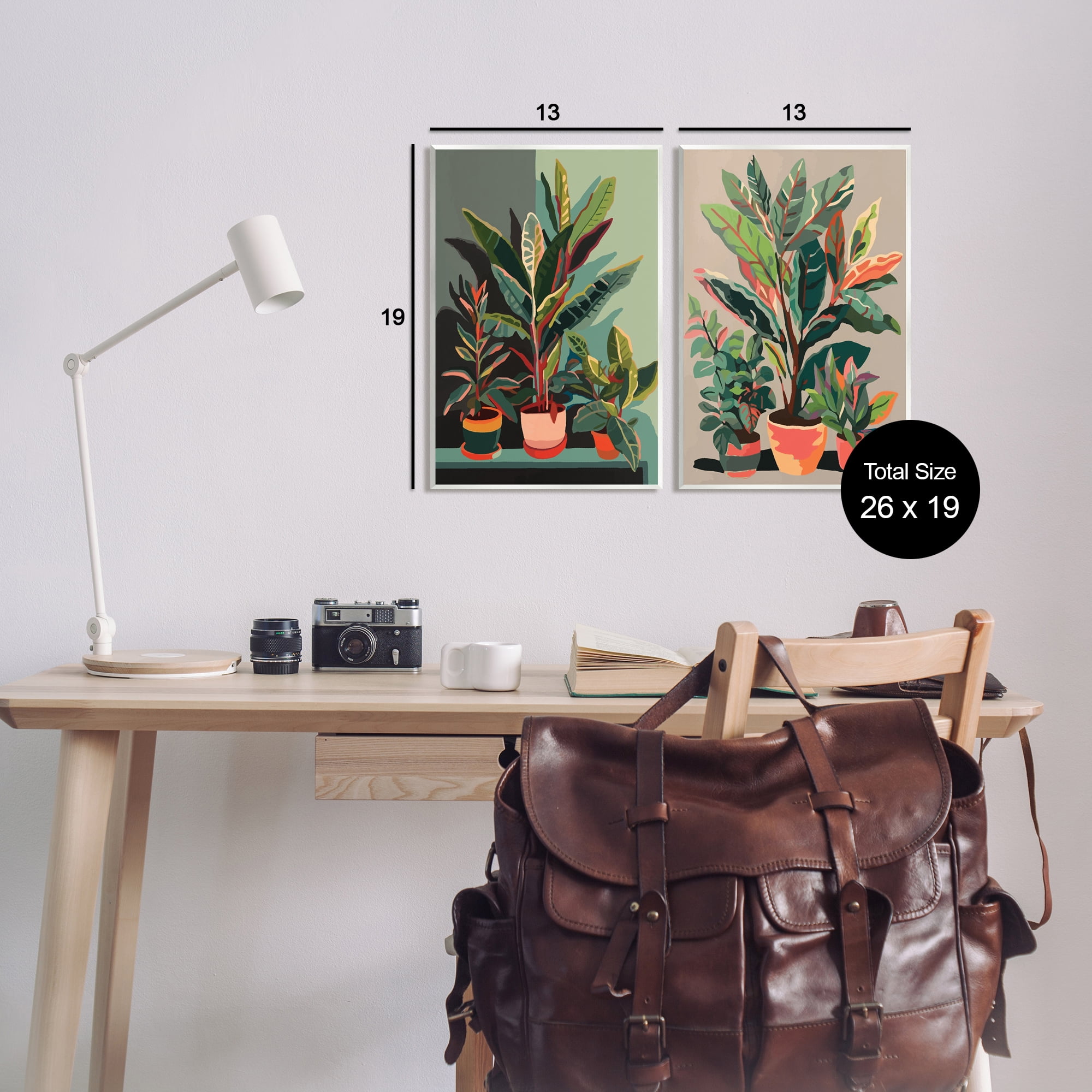 Stupell Industries Various House Plants Botanical & Floral Painting Unframed Art Print Wall Art, 13 x 19