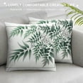 thumbnail image 3 of GOSMITH  Throw Pillow Covers Decorative Green Leaf Watercolor Eucalyptus Branches Hand Floral with Plant Objects White Natural Greenery Twig Cushion Pillowcase White, 3 of 5