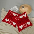 thumbnail image 5 of Valentines Pillow Covers 18x18 Inch Set of 2,Red White Black Love Heart Throw Pillows Case,Valentine''s Day Mother''s Day Anniversary Decorative Cushion Covers Farmhouse Outdoor Decor for Sofa, 5 of 5